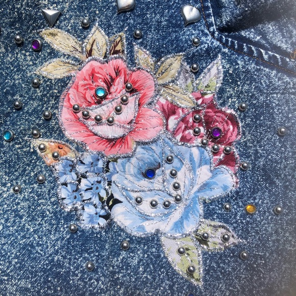 CHELSEA LINE Vintage Acid Wash Blue Denim Jacket - Picture 2 of 6